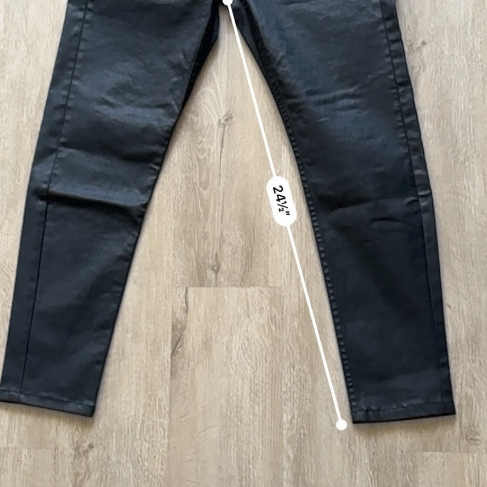 NWOT Rag and Bone Nina Coated Extra Slim Black Jeans SZ 29 - Picture 3 of 7